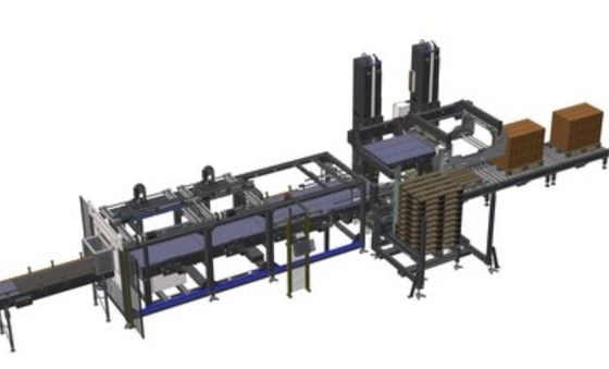 سیستم بسته بندی کامل خودکار CNC Robot Palletizing Line طراحی قوی